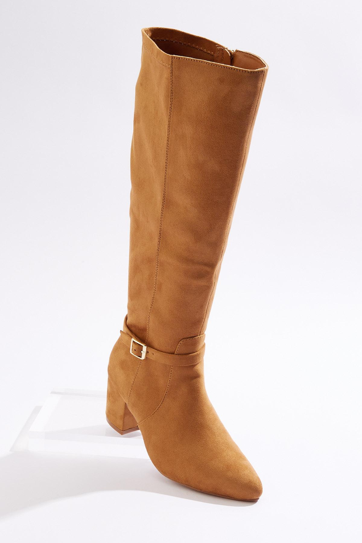 Faux Suede Stretch Tall Boots | Cato Fashions
