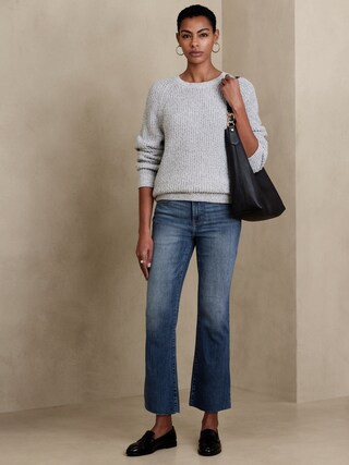 High-Rise Cropped Boot Raw-Hem Jean | Banana Republic Factory