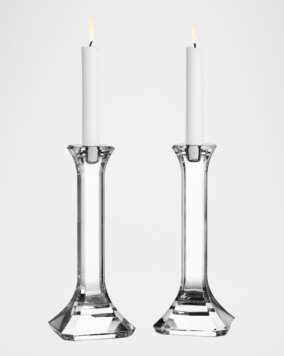 Orrefors Regina Candlestick Large, Set of 2 | Neiman Marcus