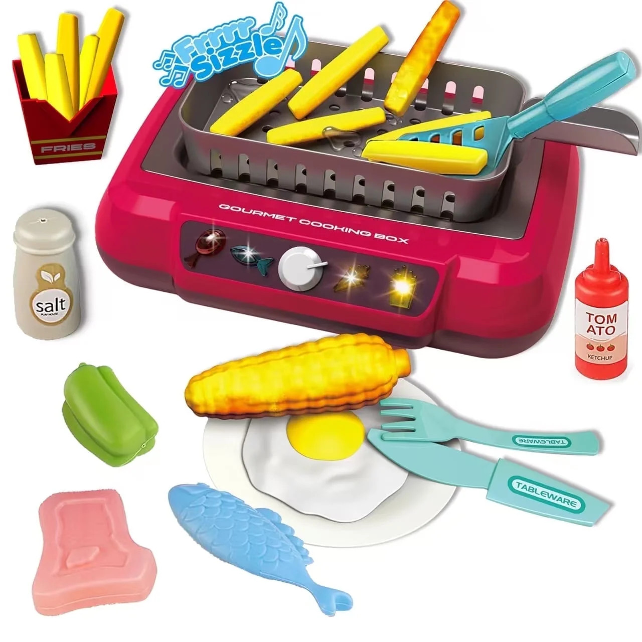 Play Kitchen Accessories Toy, Camping Cooking Toys with Color Changing Play Food, Kids Kitchen Pl... | Walmart (US)