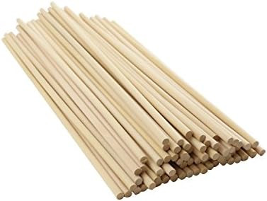 Twdrer 70PCS Unfinished Natural Wood Craft Dowel Rods 12 Inch x 1/4 Inch, Hardwood Craft Dowel St... | Amazon (US)