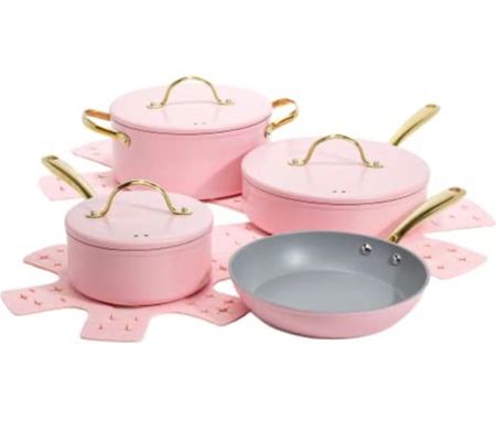 Hot cute are these pink and gold nonstick pots and pans set?! They are $130 💗

#LTKHoliday #LTKhome #LTKGiftGuide
