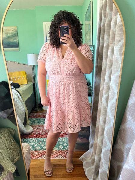 How cute is this eyelet dress with the flounce bottom?! #gifted

It comes in several colors and is less than $50.

I wore this to a baby shower yesterday and got lots of compliments.

The heels are also on sale (also gifted) and come in other colors too!

#LTKfindsunder50 #LTKover40 #LTKmidsize