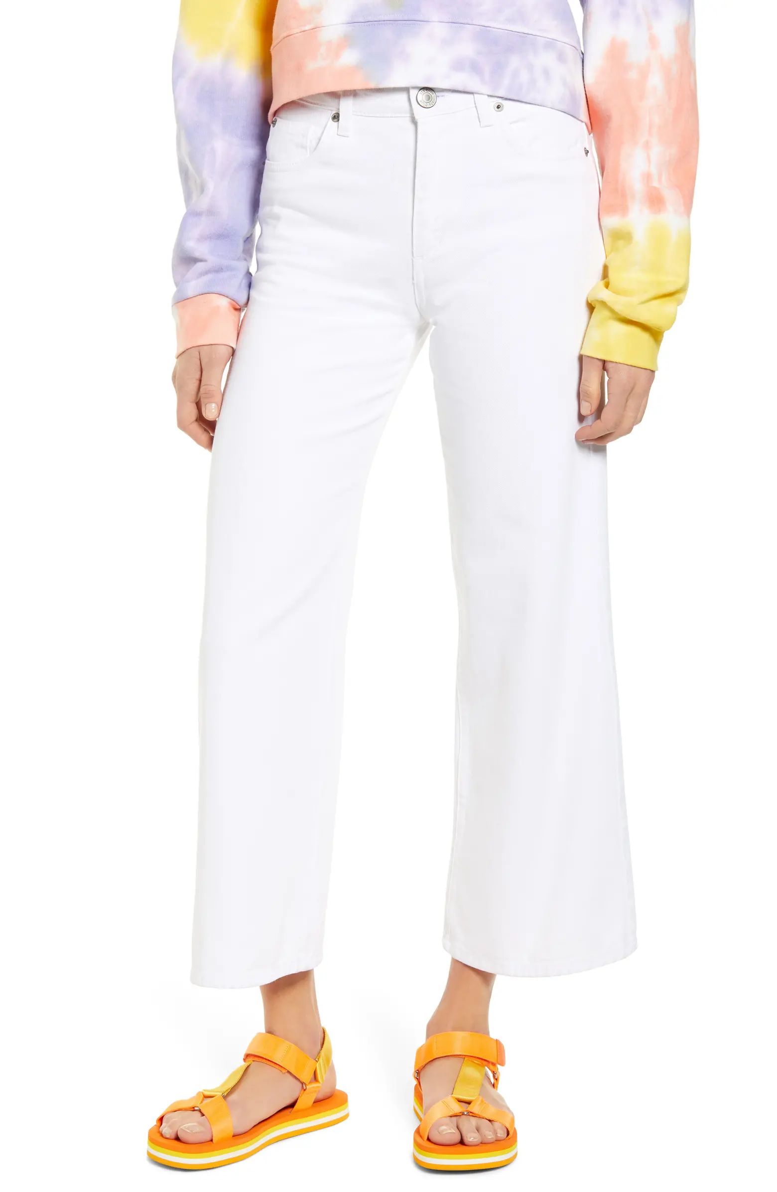 High Waist Crop Wide Leg Jeans | Nordstrom