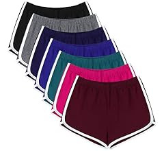7 Pack Cotton Sports Shorts Summer Yoga Dance Pants Breathable Workout Running Shorts Dolphin Sho... | Amazon (US)