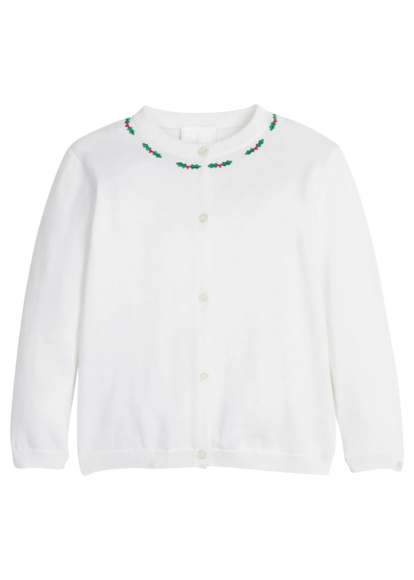Girl's Embroidered Essential Cardigan - Holly | Little English | Little English