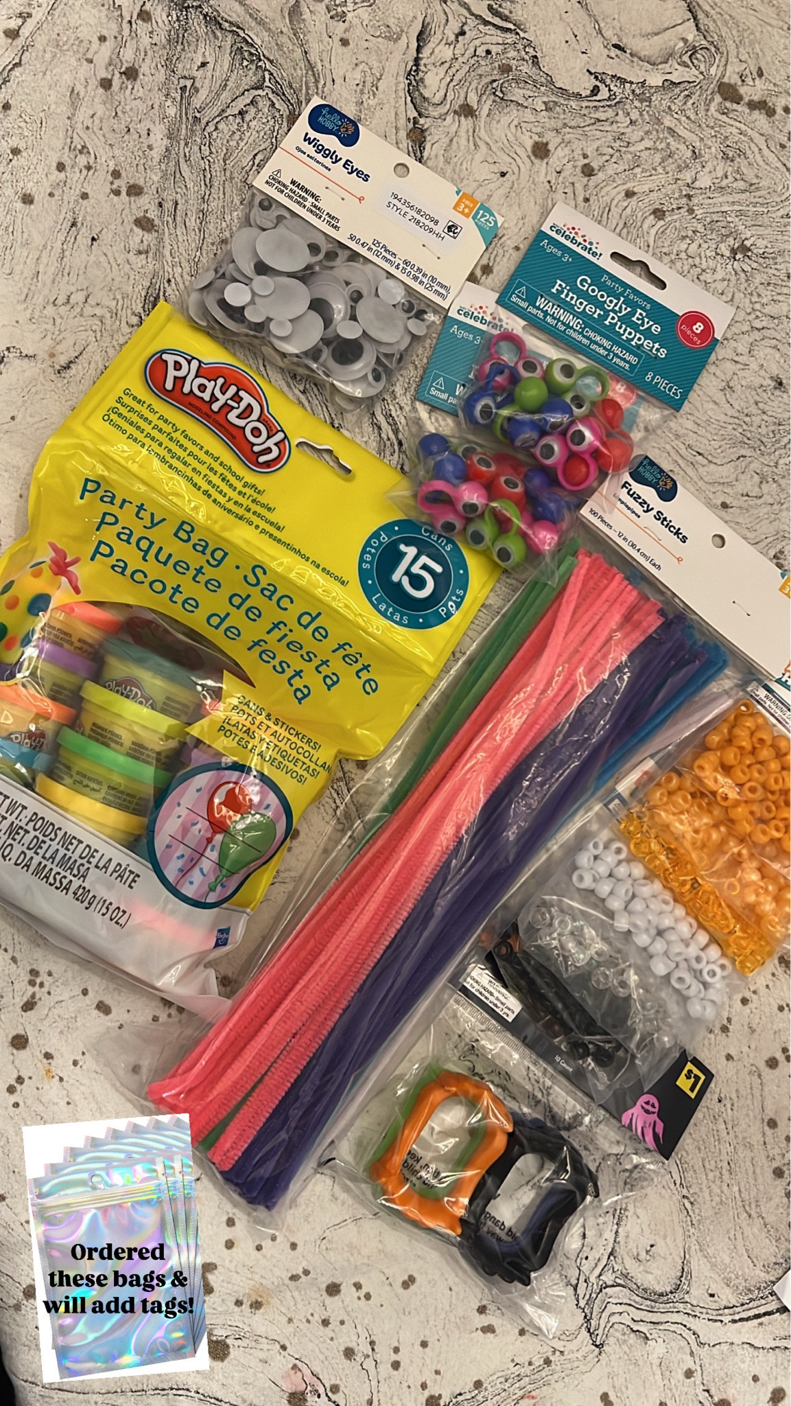 Last Minute Halloween Class Treats! I ran to Walmart to see what I could find to put together last minute non-candy treats for Halston’s preschool class & I came up with “build your own monster” playdoh kits & ordered cute iridescent sealed bags from Amazon! Add to your pickup order or order last minute from Amazon, I linked everything!  

#LTKParties #LTKKids #LTKHalloween