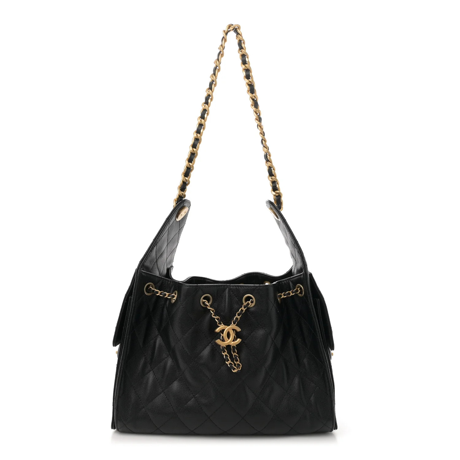 Caviar Quilted Small Chanel 25 Handbag Black | FASHIONPHILE (US)