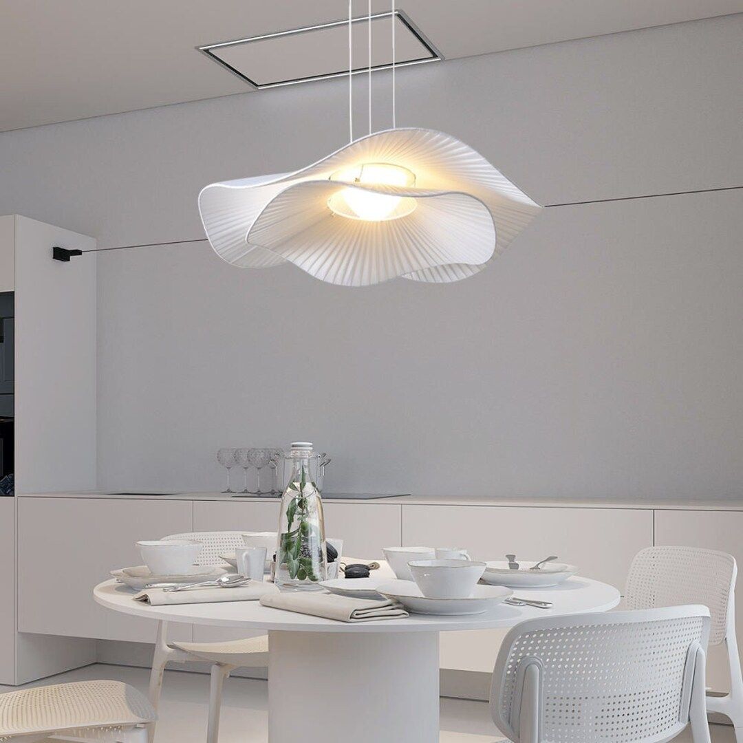 LamppoDesign Pendant Lights White,Fabric Chandelier Lighting,Unique Light Fixture,Nordic Modern L... | Etsy (US)