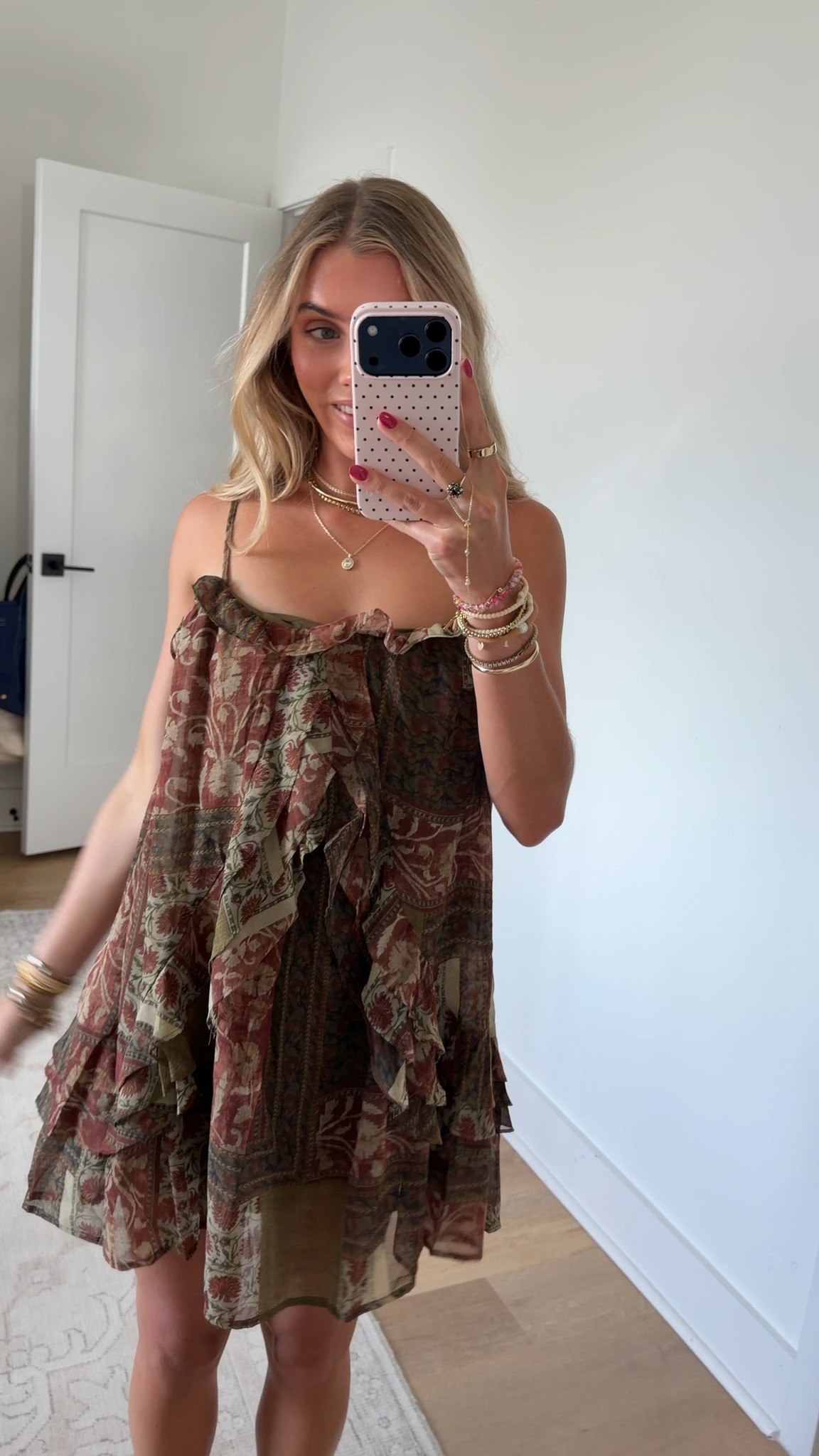 @12th Tribe size xs my code is SLOANEFES10. A best seller, now in its fall era. The Golden Hour Olive Patchwork Ruffle Mini Dress returns in a new olive patchwork print with layered ruffles and the same floaty silhouette you already love. Add boots and a jacket when the temperature drops.

#LTKootd #LTKSeasonal #LTKSaleAlert