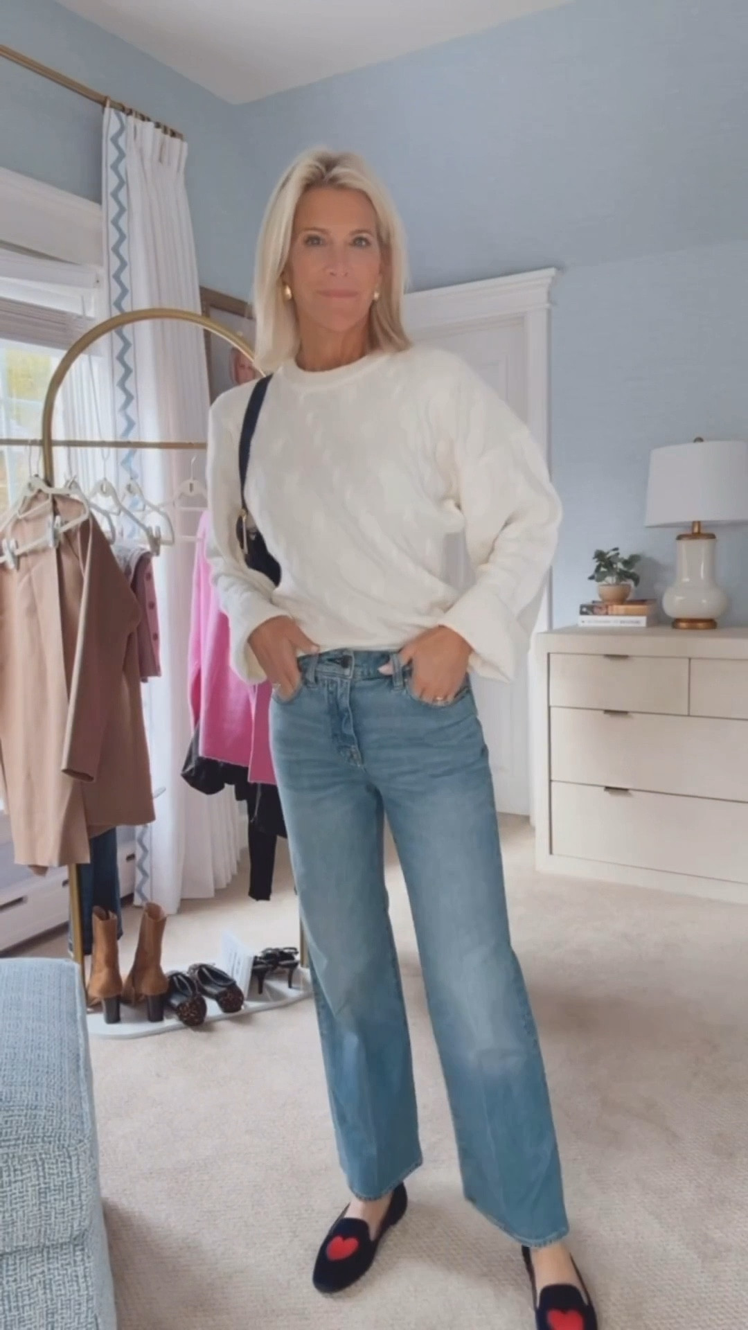 This is one of those throw-it-on-and-go outfits. Easy sweater + straight jeans + a fun flat and I’m done. Linked a few similar sweaters because this one always sells fast.



#LTKdayinmylife #LTKOver40 #LTKootd