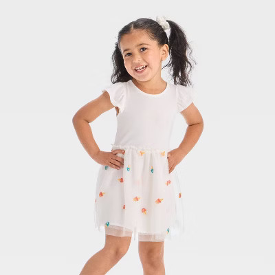 Toddler Girls' Ice Cream Tank Tulle Dress - Cat & Jack™ White | Target