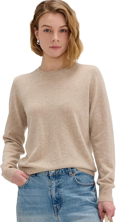 Women’s Daily Cashmere Sweater – 100% Pure Cashmere Crew Neck Pullover, Soft Lightweight Knit | Amazon (US)