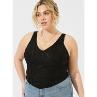 Lace Corset Crop Top in Black | Torrid (US & Canada)