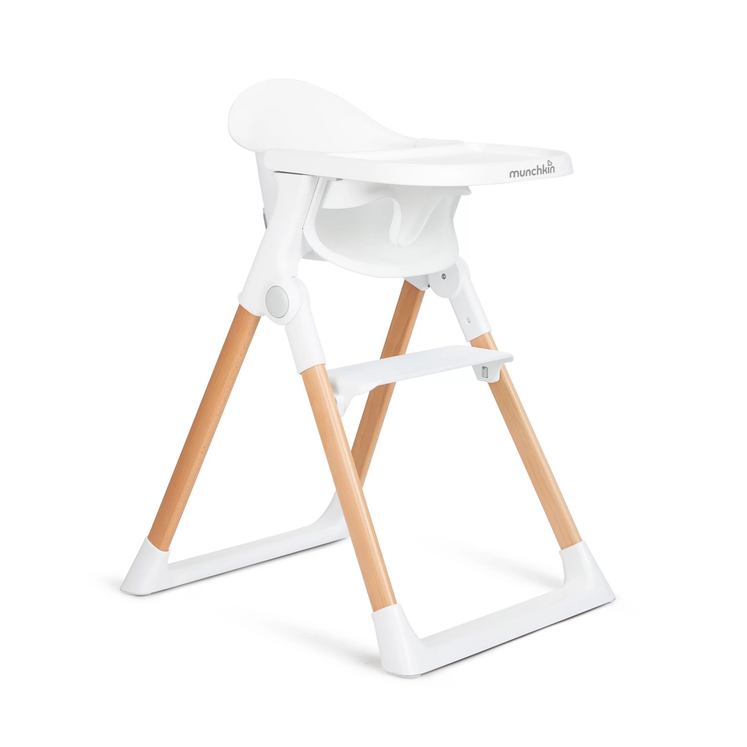Munchkin Float Easy Clean Foldable High Chair, Ages 6 Months+, White | Walmart (US)