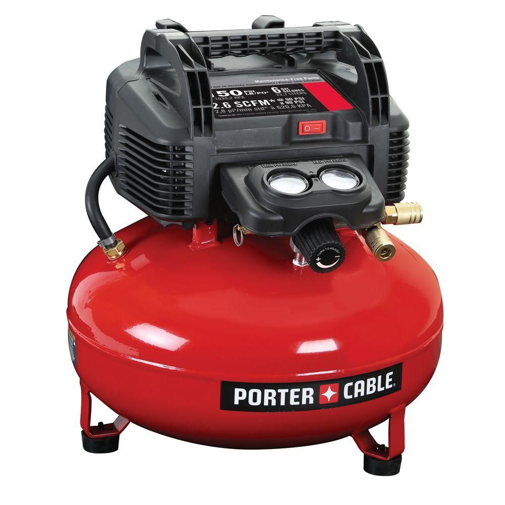 6 Gal. 150 PSI Portable Electric Pancake Air Compressor | The Home Depot