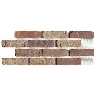Brickwebb Castle Gate Thin Brick Sheets - Flats (Box of 5 Sheets) - 28 in. x 10.5 in. (8.7 sq. ft... | The Home Depot
