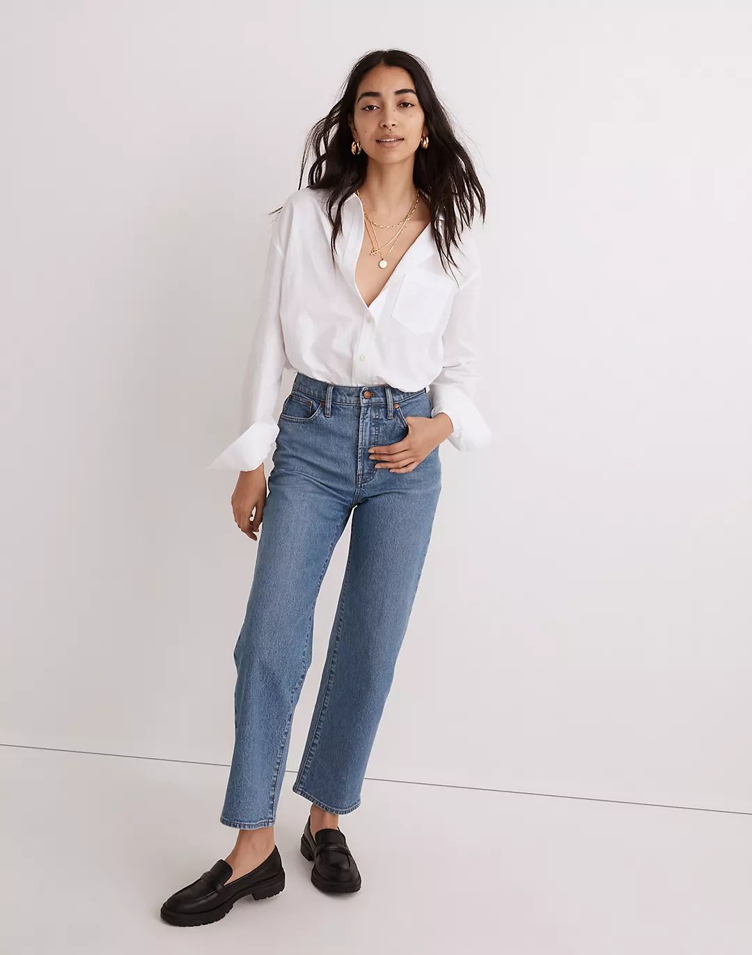 The Perfect Vintage Wide-Leg Crop Jean in Knoxville Wash | Madewell