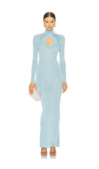 x Christopher Kane Knit Cut Out Maxi Dress in Blue | Revolve Clothing (Global)