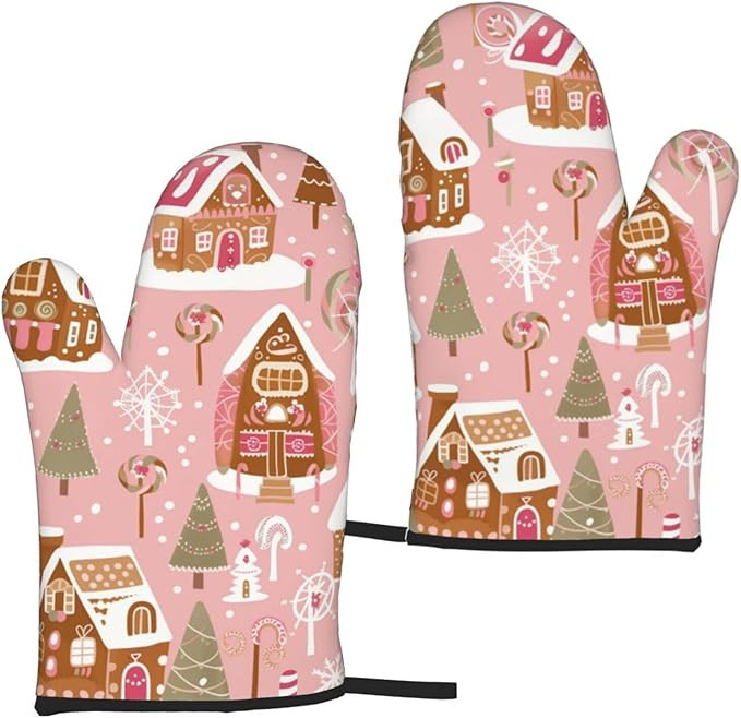 Cute Christmas Tree Gingerbread Pattern Pink Decor, Cute Christmas Tree Gingerbread Pattern Pink ... | Amazon (US)