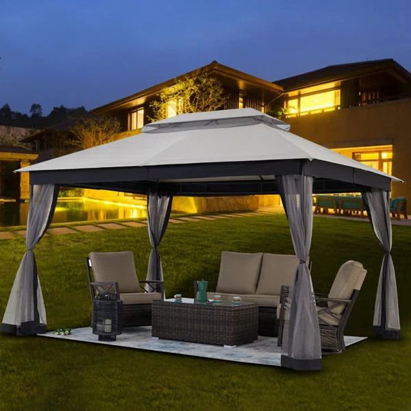 10 Ft. W x 13 Ft. D Steel Patio Gazebo | Wayfair North America
