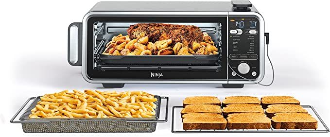 Ninja SP351 Foodi Smart 13-in-1 Dual Heat Air Fry Countertop Oven, Dehydrate, Reheat, Smart Therm... | Amazon (US)