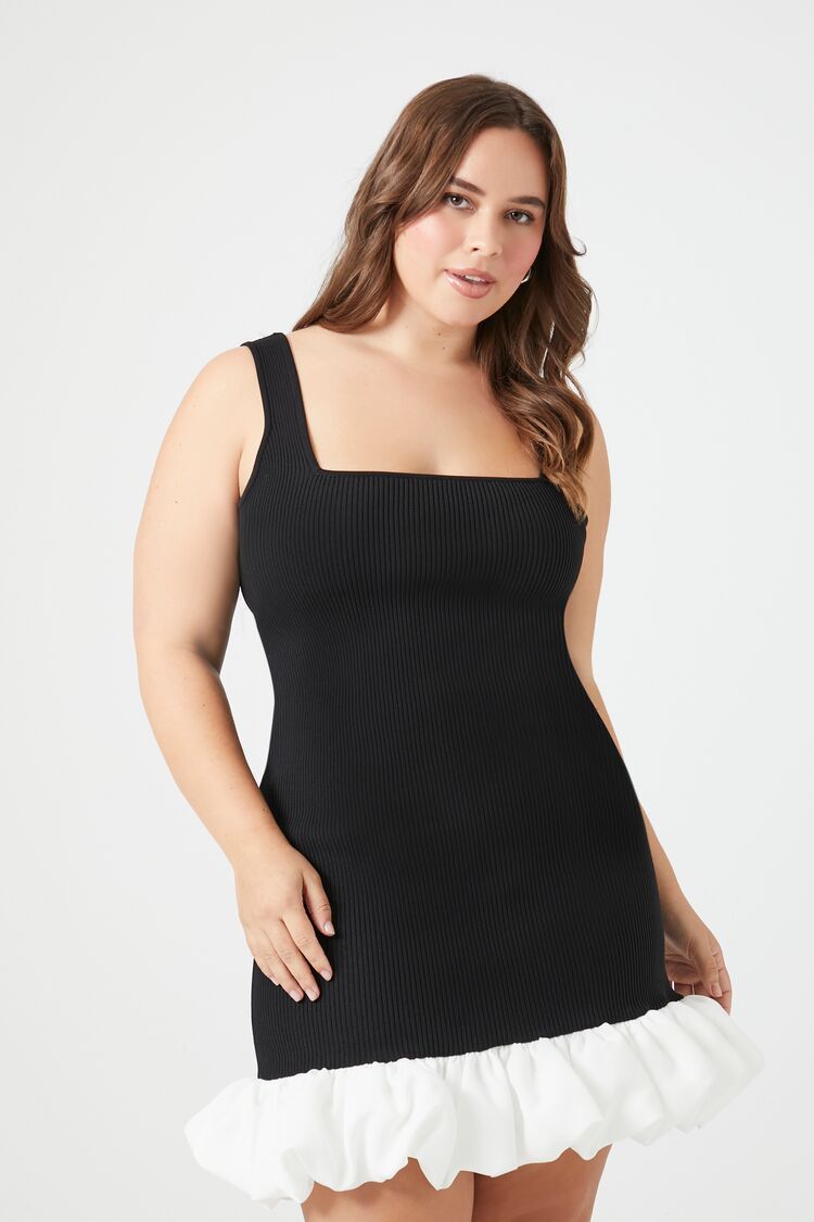 Plus Size Ruffle-Trim Sweater Dress | Forever 21