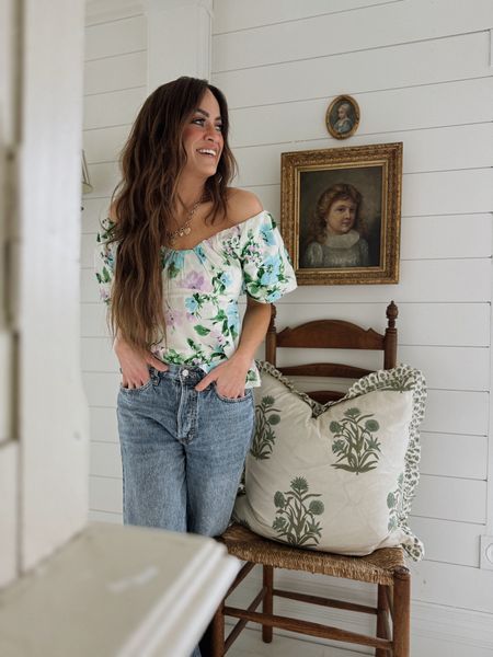 Cozy off the shoulder floral top matching top with matching shirts for the whole family! 

#LTKGiftGuide #LTKSeasonal #LTKsalealert