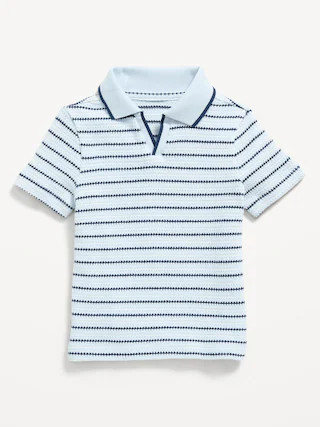 Textured-Knit Striped Polo Shirt for Toddler Boys | Old Navy (US)