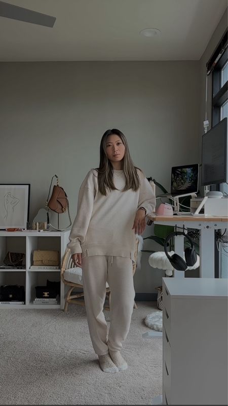Cozy work from home matching set outfit from Aerie

Wfh outfit. Neutral style. Comfy fits. Loungewear  

#LTKsalealert #LTKSeasonal #LTKfindsunder50
