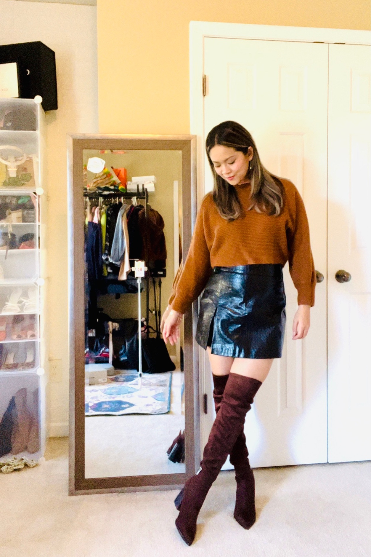 These over the knee boots from Marc Fisher are absolutely gorgeous. The chocolate brown is super unique and perfect for fall. They come in 3 different colors. Black, chocolate brown, and camel/tan.
Check out my Instagram Reel for ideas of how I styled these boots @just____pk78

#LTKSeasonal #LTKshoecrush #LTKstyletip