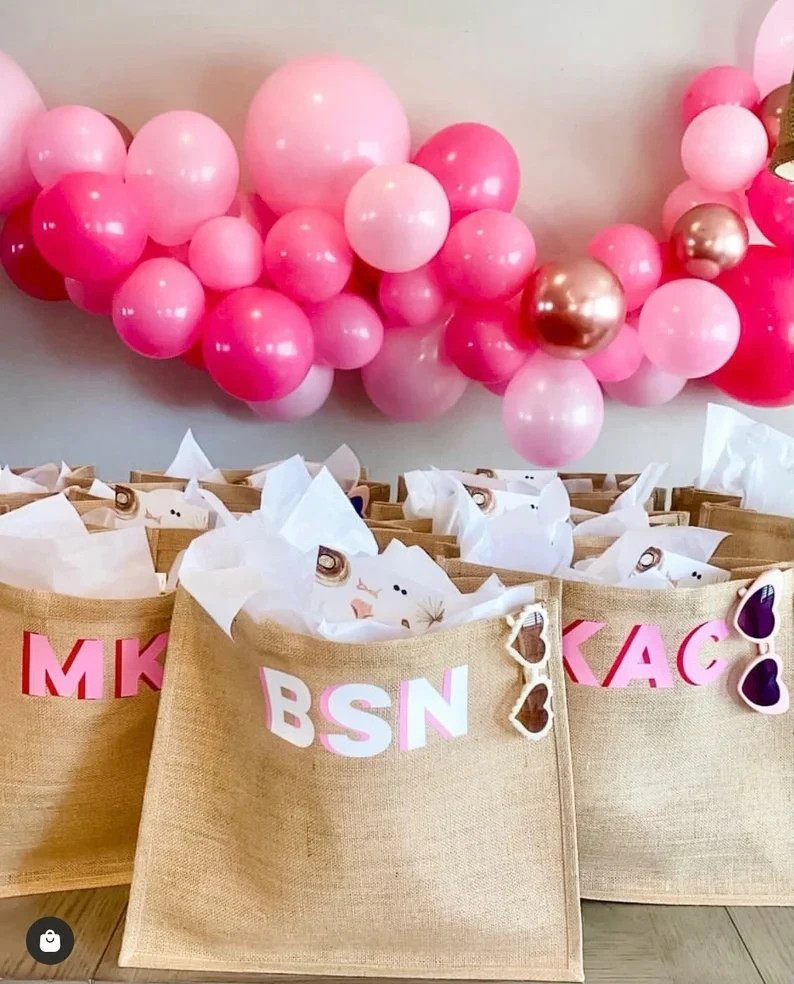 Shadow Monogram Jute Carryall | Sprinkled With Pink