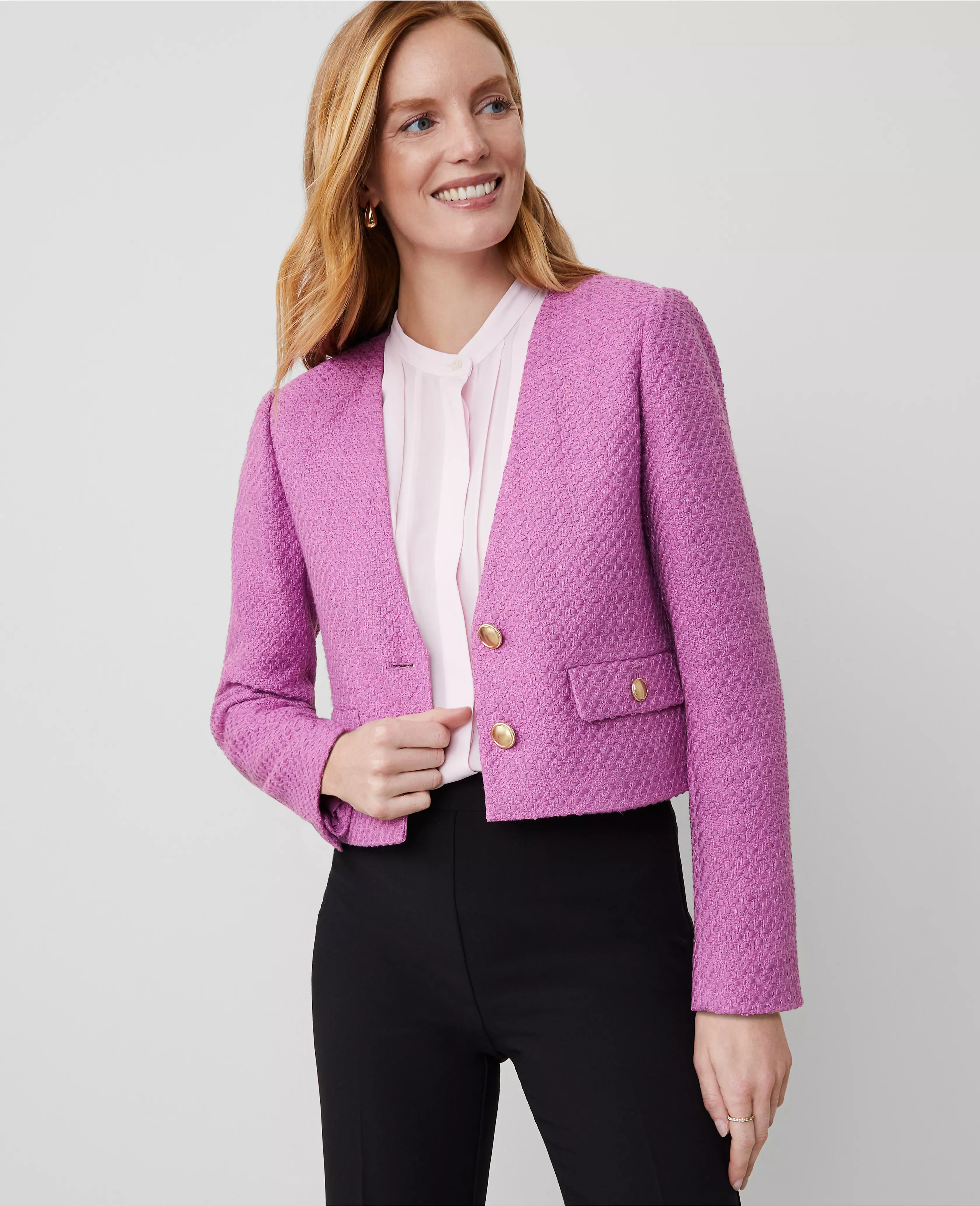 Tweed Cropped Jacket | Ann Taylor