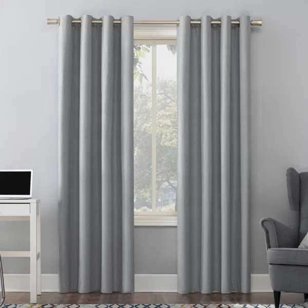 Gemala Thermal Insulated 100% Blackout Grommet Curtain Panel | Wayfair North America
