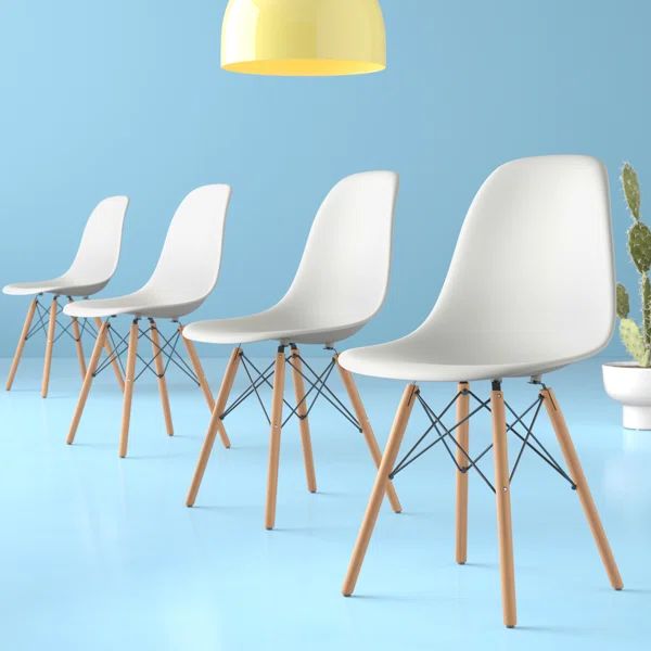 Farnham Side Chair in White (Set of 4) | Wayfair North America
