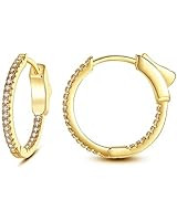 PAVOI 14K Gold Plated Cubic Zirconia Cuff Earrings Huggie Stud | Amazon (US)