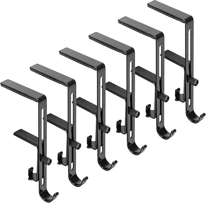 Alpurple 6 PCS Christmas Stocking Holders for Mantle-Adjustable Christmas Metal Hooks Garland Han... | Amazon (US)