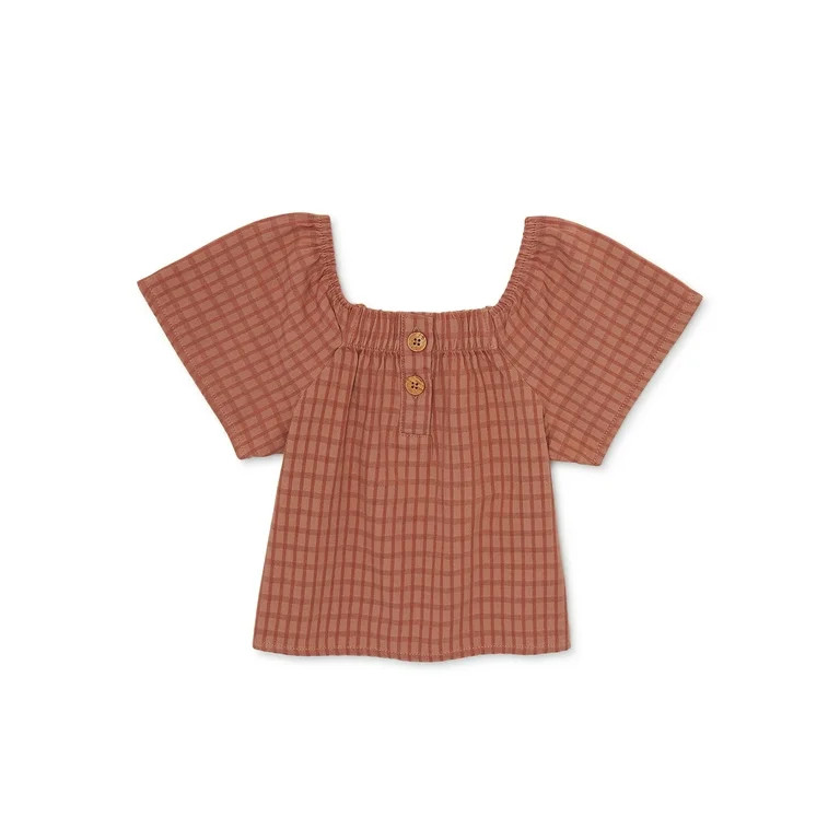 easy-peasy Toddler Girls Short Sleeve Henley Blouse, Sizes 12 Months - 5T - Walmart.com | Walmart (US)