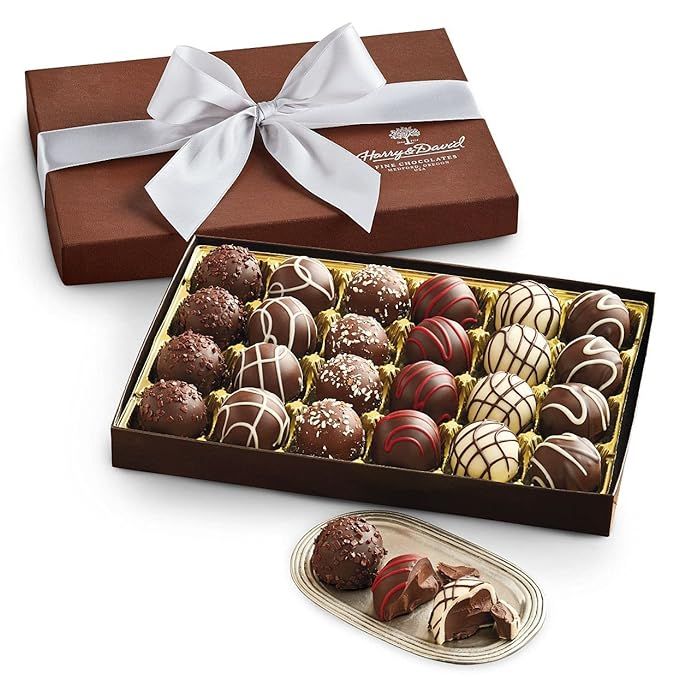 Harry & David Signature Chocolate Truffles Gift Box (24 assorted truffles; 1 Pound box) | Amazon (US)
