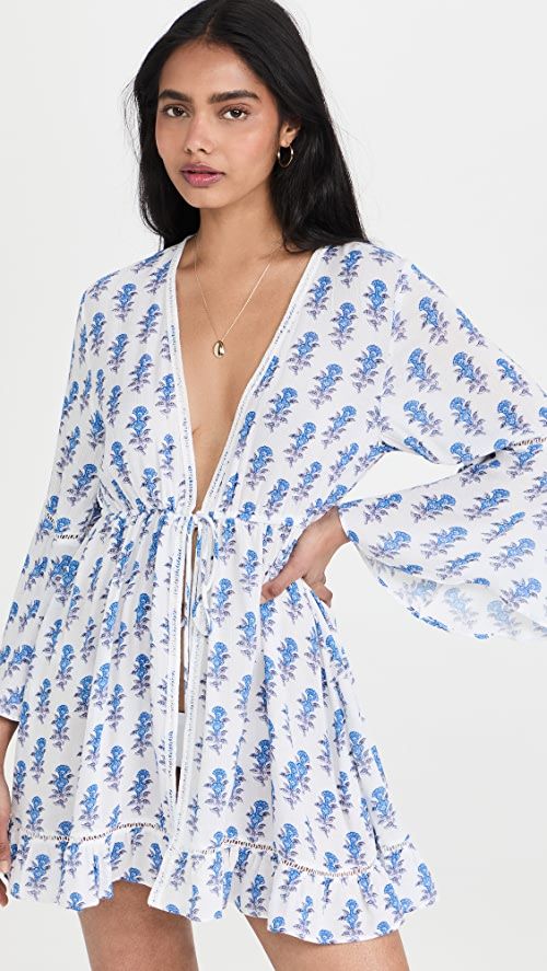 Playa Lucila Mini Border Print Kimono | SHOPBOP | Shopbop