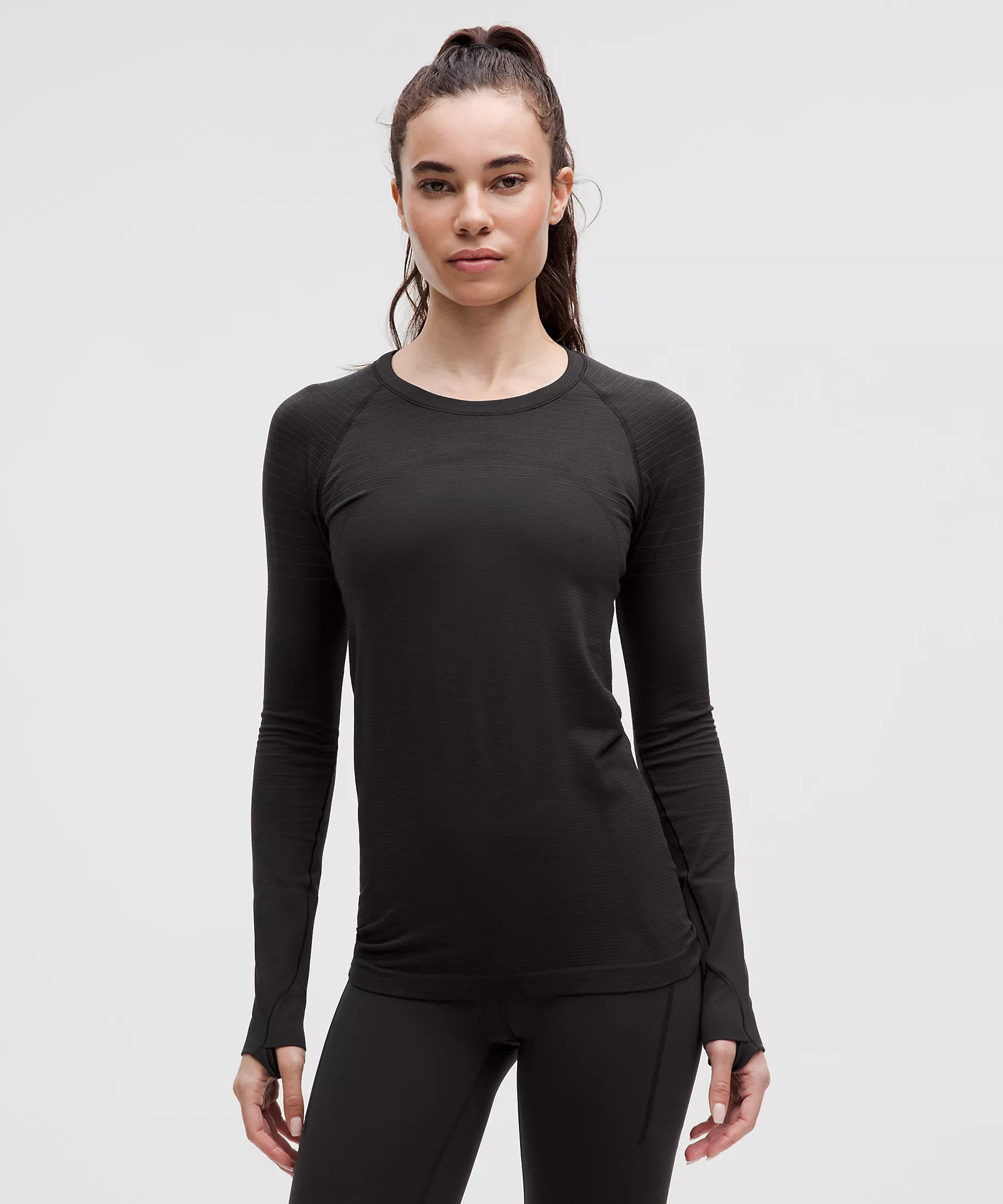 Swiftly Tech Long-Sleeve Shirt 2.0 Hip Length *Glow Stripe | Women's Long Sleeve Shirts | lululem... | Lululemon (US)