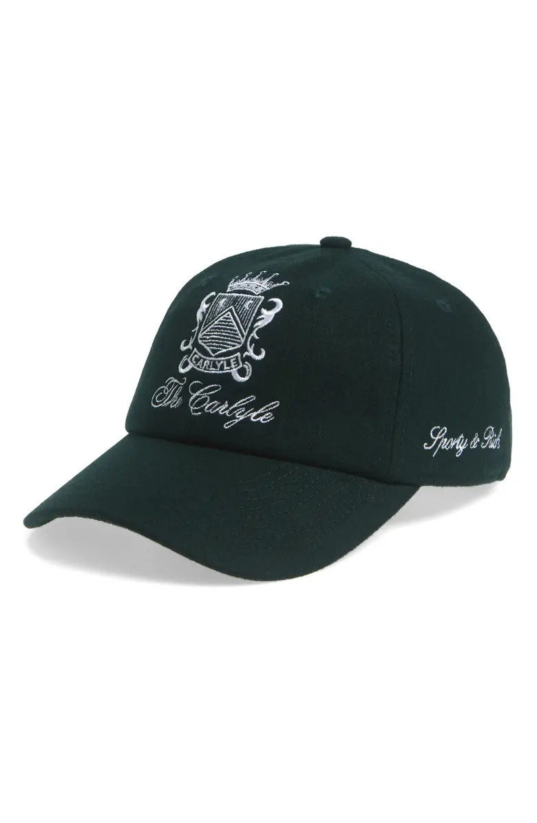x The Carlyle Crest Embroidered Wool Baseball Cap | Nordstrom