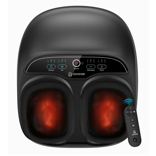 Foot Massager with Heat, Shiatsu Deep Kneading Compression Feet Massage Machine with Remote up to... | Walmart (US)