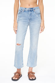 Lennon High Rise Crop Boot - Rainer Distressed | Pistola Denim