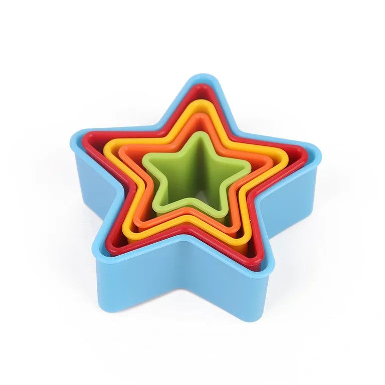 Way to Celebrate Star Cookie Cutters, for Party, Family, Wedding, 5 Count, Plastic Material | Walmart (US)