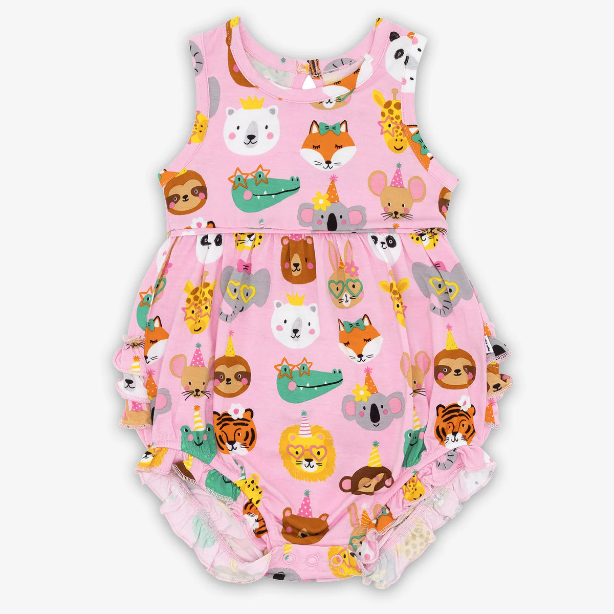 Pink Party Pals Bubble Romper | Little Sleepies