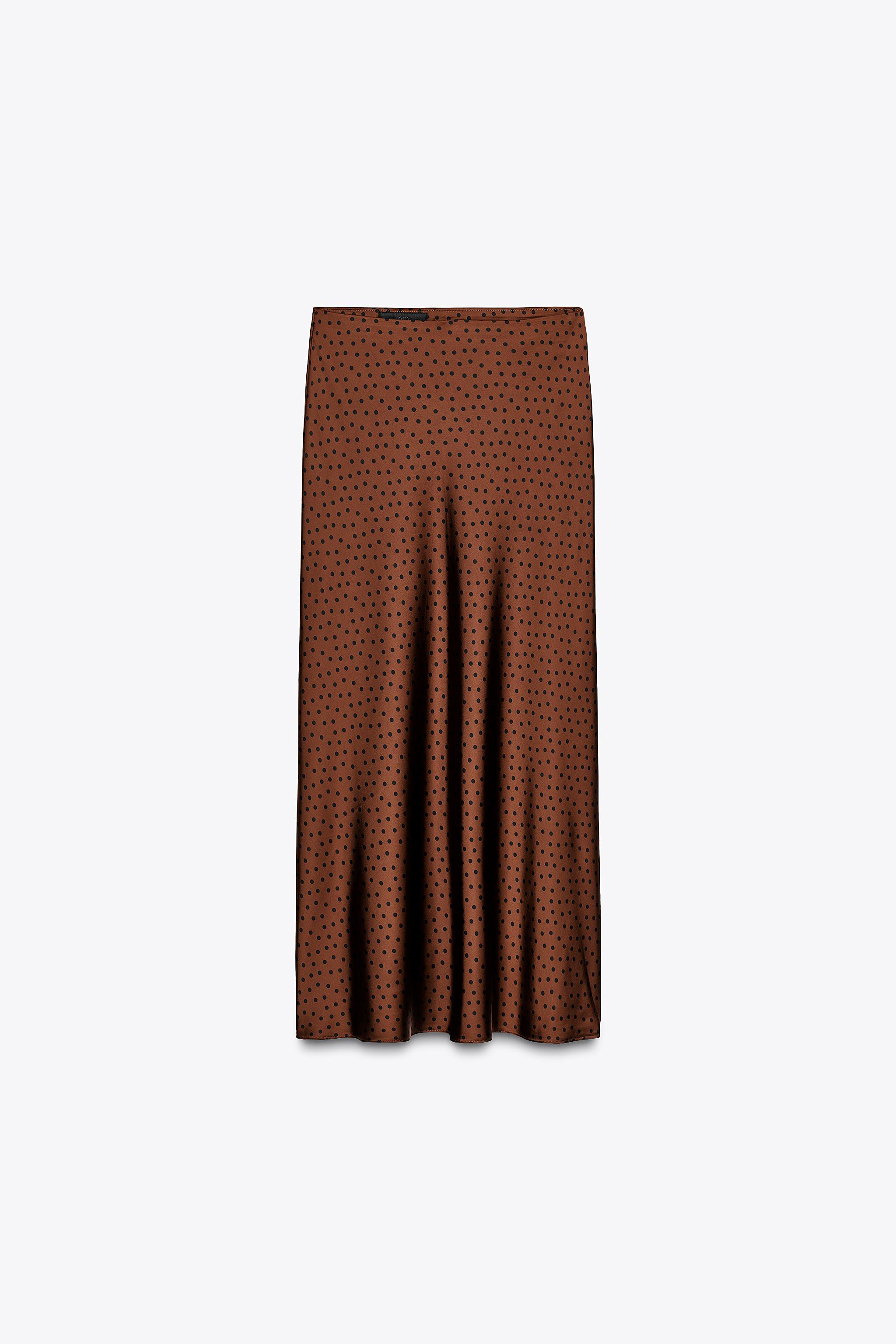 SATIN MIDI SKIRT | Zara US