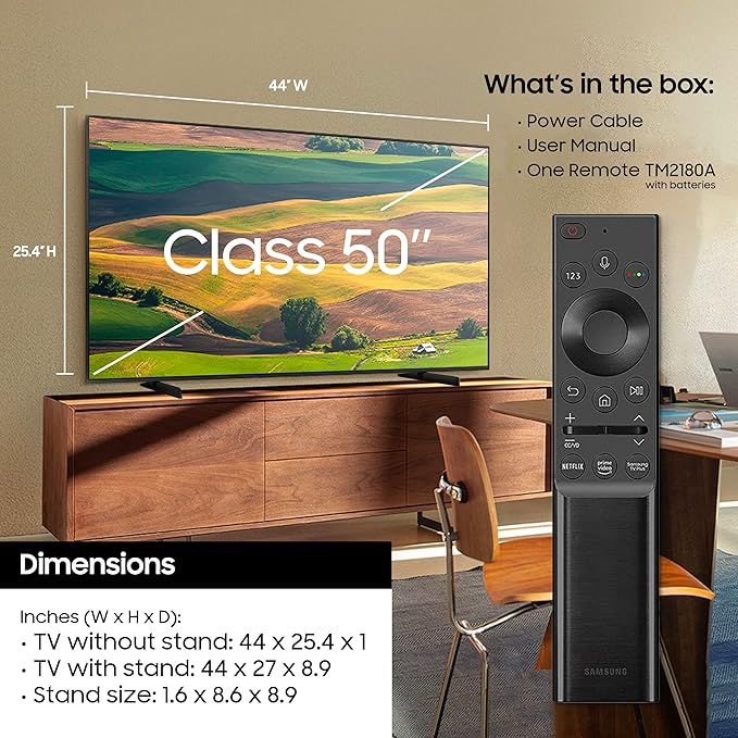 SAMSUNG 65-Inch Class Crystal UHD AU8000 Series - 4K UHD HDR Smart TV with Alexa Built-in (UN65AU... | Amazon (US)