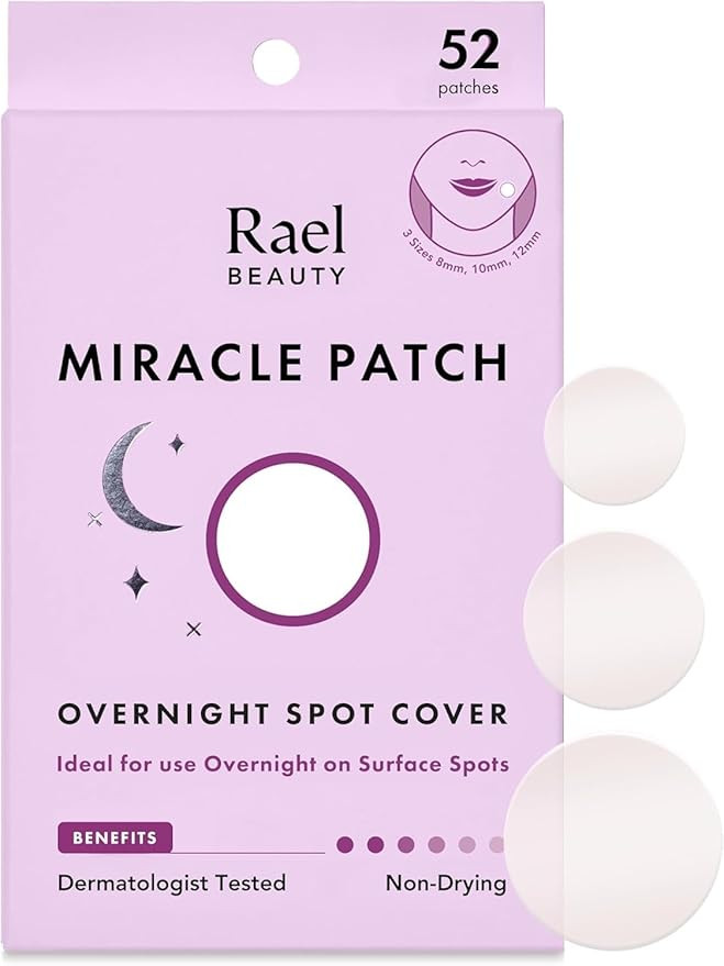Rael Pimple Patches, Miracle Overnight Spot Cover - Hydrocolloid Acne Patch for Face, Zit & Blemi... | Amazon (US)