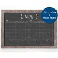 Chalkboard Calendar Dry Erase Command Center, LARGE 24 X 36 Chalkboard Calendar / Dry erase calendar / Framed calendar / 2 months 3616 | Etsy (US)